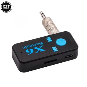 X6 Wireless Bluetooth Receiver Transmitter Handsfree Adapter 3.5mm Jack for MP3 Car Music Audio Aux A2DP Support TF Card