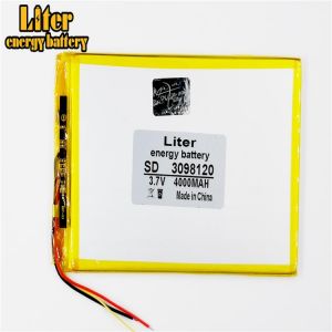 30100120 Tablet PC battery capacity 3098120 3.7V 4000mA Universal Li-ion battery for tablet pc 7 inch 8 inch 9inch 10inch