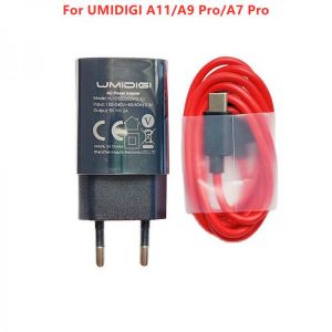 Original New For UMIDIGI A11/A9 Pro/A7 Pro AC Adaptor Fast Charger Travel Charger EU Plug Adapter + USB Cable DC 5V 2A