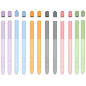 Silicone Gradient Protective Case with Tip Covers for Apple Pencil 1 2 Cap  Touch Stylus Pen Soft Cover Accessories