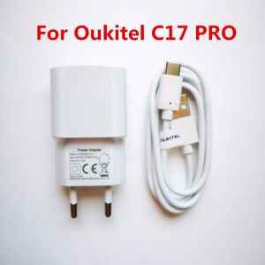 New Original Oukitel C17 Pro USB Power Adapter Charger 5V 2.0A EU Plug Travel Switching Power Supply+Type-C Usb Cable Data Line