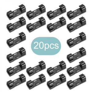 20pcs Self-adhesive Wire Organizer Line Cable Clip Buckle Clips Ties Fixer Fastener Holder Data Telephone Line Winder Sleeve