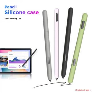 For Samsung Galaxy Tab S6 Lite S Pen Case Coque Tablet For Samsung Galaxy Tab S7 S6 Pencil Cover Silicone Solid Color Fundas Hot