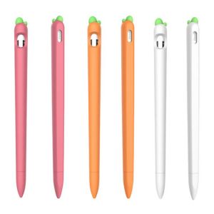 Cute Carrot Silicone Pencil Case For Apple Pencil 2/1 Case For iPad Tablet Touch Pen Stylus Cartoon Protective Sleeve Cover