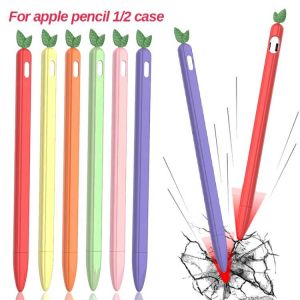 Lovely vegetables Silicone Case For Apple pencil 1 2 Stylus sleeve Case For iPad Pro Stylus Pen Protective Cover For ipad Pencil