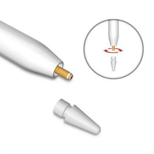 2Pcs Stylus Pencil Tips Replacement Compatible For Apple Pencil 1st & 2nd Generation For Apple Pencil Tip Nib Spare Replace
