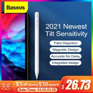 Baseus Capacitive Stylus Pen For Apple iPad Pencil Mobile Phone Stylus Touch Pads Magnetic Pen For iPad Pro 2021 Air 4 Pen Tip