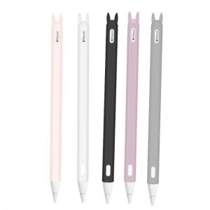 Rabbit Ear Anti-scroll Silicone Protective Case Nib Cover for Apple Pencil 2nd T3LB