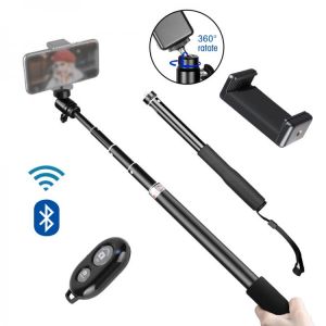 SH Adjustable Selfie Stick With Wireless Bluetooth-compatible And Phone Clip Use For Smartphone Live Photo Youtube Outdoor Shoot