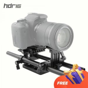 HDRIG Universal Pro DSLR Shoulder Mount Support Rig With Manfrotto Quick Release Plate Lens Support Bracket for Camera Shoulder