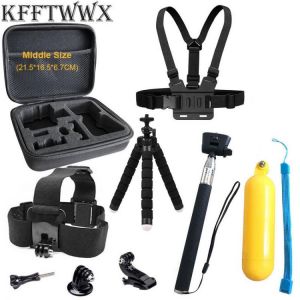 KFFTWWX Tripod Accessories For GoPro Hero 9 Mount Floating Bobber Selfie Stick For Go Pro 8 7 6 5 4 3 SJ4000 ENEK H9 H9R Camera