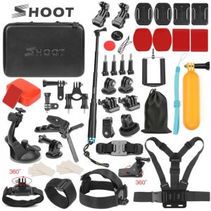 SHOOT Action Camera Accessory for GoPro Hero 10 9 8 7 Black Xiaomi Yi 4K SJCAM SJ8 Pro M20 Eken H9 Insta360 One X2 Go Pro Mount