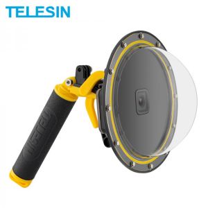 TELESIN Dome Port Diving Waterproof Case Housing Funda for GoPro Hero 10 9 Black For Hero 8 7 6 5 Floating Mount Camera Parts