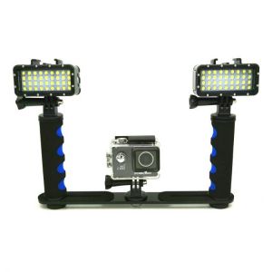 New Lamp Diving Waterproof LED Light Handheld Stents Holder For GoPro Hero 5 9 7 8 Xiaomi Yi 4K Sjcam SJ6/8/9 EKEN H9R Camera