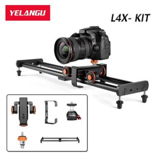 YELANGU L4X Kits Camera Video Track Dolly Motorized Slider Car for Canon Nikon Sony iphone12 Xiaomi DSLR Camera 3-wheel Dolly