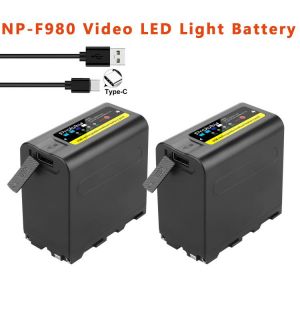 8800mAh NP-F970 NP-F980 with LED power indicator Photographic Lamp Battery for NP F970 F960 LED Video Light Lamp Battery