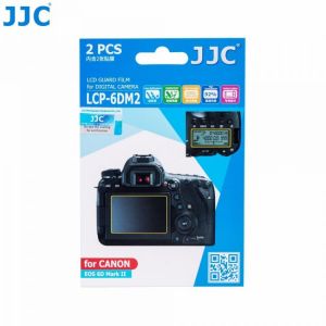 JJC LCP-6DM2 LCD Guard Film 2kits Monitor Screen Protector for Canon EOS 6D Mark II/6DM2 PET 3 H Display Protection