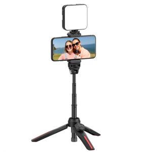 MAMEN Smartphone & Camera Vlogging Studio Kits Video Shooting Photography Suit with Microphone LED Fill Light Mini Tripod