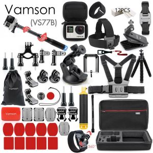 Vamson for Gopro Accessories Set for go pro hero 10 9 8 7 6 5 4 kit selfie stick for Insta360 for OSMO Action for yi case VS77