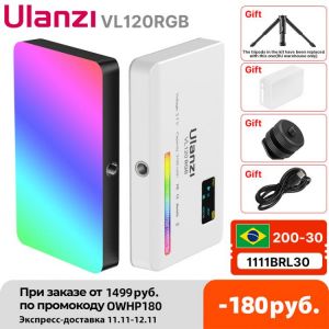 Ulanzi VL120 RGB Compact Video Light with Display Screen Diffuser Mini Camera RGB Light Smartphone Selfie Lighting 3100mAh