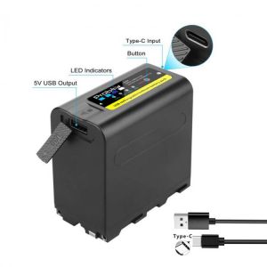 Probty 8800mAh NP-F980 NP-F970 NPF960 NPF970 Battery with USB Charge Output For Sony PLM-100 CCD-TRV35 MVC-FD91 MC1500C