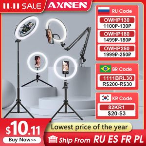 Selfie Ring Light Photography Led Rim Of Lamp With Mobile Holder Support Tripod Stand Ringlight For Live Video Streaming