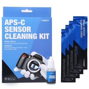 VSGO DSLR Camera Sensor Cleaning Swab Kit 12pcs with Liquid Cleaner Solution 15ml for Nikon Canon Sony Digital SLR Camera Clean