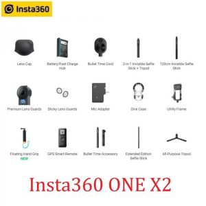 Insta360 ONE X2 Lens Cap / Lens Guard / Charger / Mic Adapter / Dive Case / Carry Case Origianl Accessories For One X 2