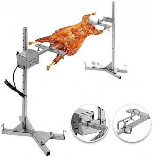 BBQ 15W Automatic Electric Rotisserie Kit Universal Outdoor Rotisserie Kit Grill Rotisserie Spit Roaster Rod Grill For Camping