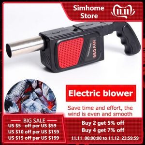2021 Portable Handheld Electric BBQ Fan Air Blower for Outdoor Camping Barbecue Picnic BBQ Cooking Tool Grill Accessories