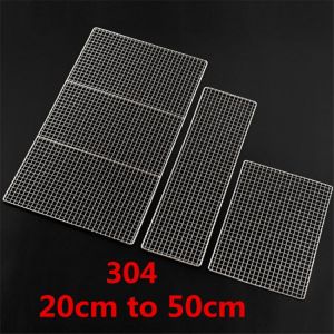304 stainless steel bbq Mat net Grid Shape Square Rectangle Grill Grilling Mesh Wire Net Outdoor Cooking barbecue accessories