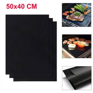Non-stick BBQ Grill Mat 50x40cm Baking Mat Reusable Cooking Grilling Sheet Heat Resistance Easily Cleaned Kitchen For Party