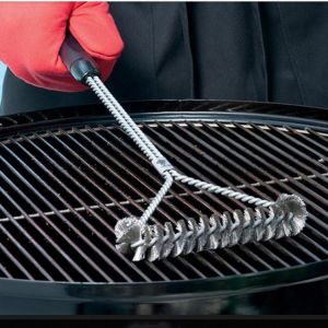 Kitchen Accessories BBQ Grill Barbecue Kit Cleaning Brush Stainless Steel Cooking Tools Barbecue Gadgets Accessories Brushes