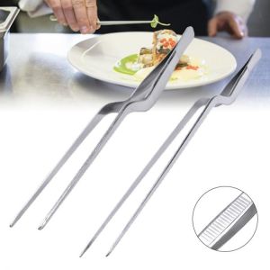 Barbecue Clip Stainless Steel Tweezer Kitchen BBQ Tongs Clip Food Long Barbecue Food Tong Plating Chef Food Tweezer BBQ Tool