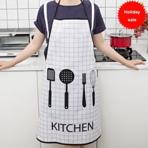 Kitchen Apron Flower Apron Nordic Style Sleeveless Kitchen Waterproof Apron Oil And Dirt Apron Oven Mitts