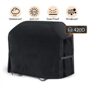 1PC 420D BBQ Cover Anti-Dust Waterproof Weber Heavy Duty Charbroil Grill Cover Rain Protective Barbecue Cover Round