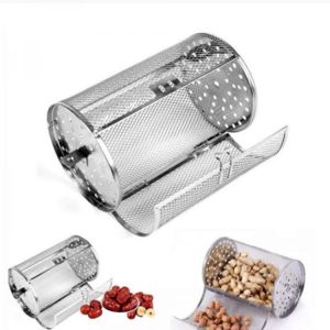 Stainless Steel Grill OvenRoaster Tumble Peanut Beans Coffee Roasting  Stainless Steel BBQ Grill Baskets Rotisserie Drum