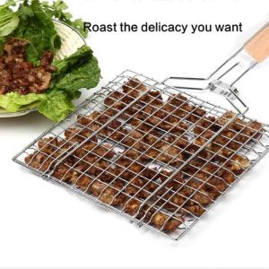 Grilling Basket Non-stick Grilling Basket BBQ Barbecue Grill Steak Net Party Meat Picnic Tool Supplies BBQ Mesh For Vegetab N9N4