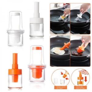 Barbecue Brush High Temperature Oil Brush Food Grade Silicone Baking Cooking BBQ Tools Barbecue Oil Bottle Brush