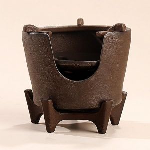 Mini cast iron charcoal barbecue grill table BBQ heating insulating cooking tea stove home portable outdoor 003-12