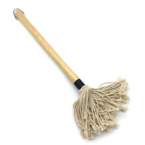 18 Inch BBQ Basting Mop with Wooden Handle Grill Basting Long Brush Garden Barbecue Brush Oiled Mop Kitchen Barbecue Accessories