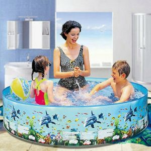 Baby Children Round Swimming Pool Above Ground Folding Round Bathing Tub Portable Inflation-free Hard Plastic Swimming Pool