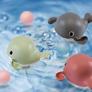 Baby Bath Toy Swimming Cute Fun Little Whale Wind Up Bath Fun with Bathroom Swimming Pools for Family
