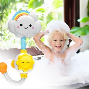 Baby Bath Toys Cloud Bathtub Showers Bathing Spouts Suckers Folding Faucet Children Bath Toys Cute Spray Shower Kids Gift