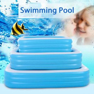 110-150cm Inflatable Swimming Pool Square Kids Children's Home Use Paddling Pool Portable Foldable Children Baby Bathing Tub