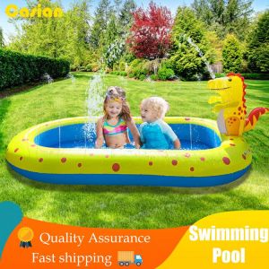 1.7M PVC Children's Summer Swimming Pool Inflatable Removable  Spray paddling pools With Dinosaur Child Bathtub Alberca for K