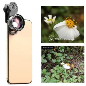 APEXEL 100mm Super Macro Phone Camera Lens HD Optic 10x Macro Lens Mobile Camcorder For iPhone x xs Samsung All Smartphone