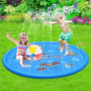New kids Play Water Mat Games Beach Pad Swiming Pool Kids Outdoor Water spray Beach Mat Lawn Inflatable Sprinkler Cushion Toys