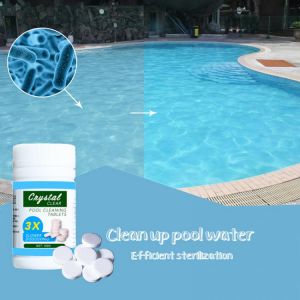 1 Bottle 100g Multi-Use Swimming Pool Cleaning Tablet Effervescent Disinfectant Chlorine Tablets Bath Tub Harmless Purifier