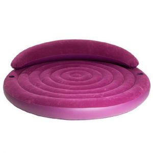 Inflatable sofa back half-lay round sofa bed double inflatable mattress romantic large round bed plus atmospheric cushion bed